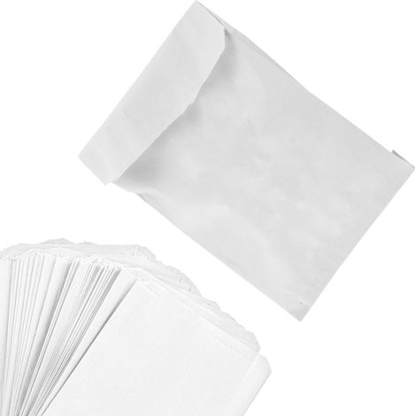 200 bolsas para sándwiches, papel encerado blanco, compostables, aptas para alimentos grasos, uso diario. (1/5)