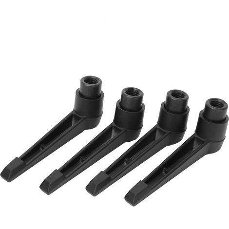 Lot de 4 boutons de serrage à levier, poignée en métal, fixation réglable, bouton-poussoir, cliquet, filetage femelle (M5, longueur de poignée 50 mm) (1/5)