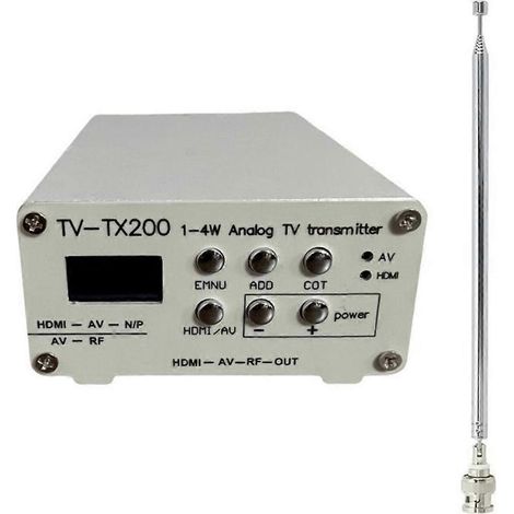 TV-TX200 VHF/UHF-Analog-TV-Sender mit Teleskopantenne (1/5)