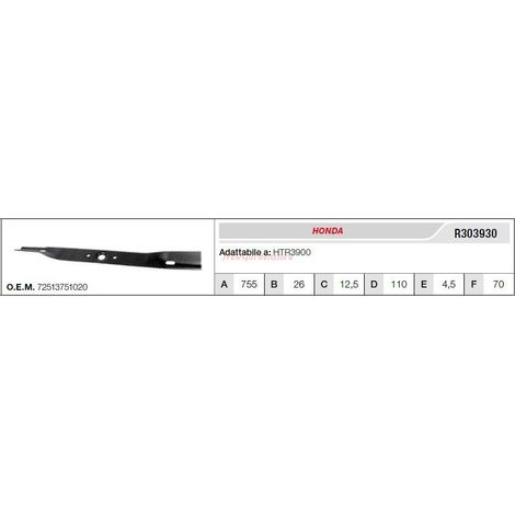 Hoja de corte HONDA para tractores de césped HTR3900 R303930