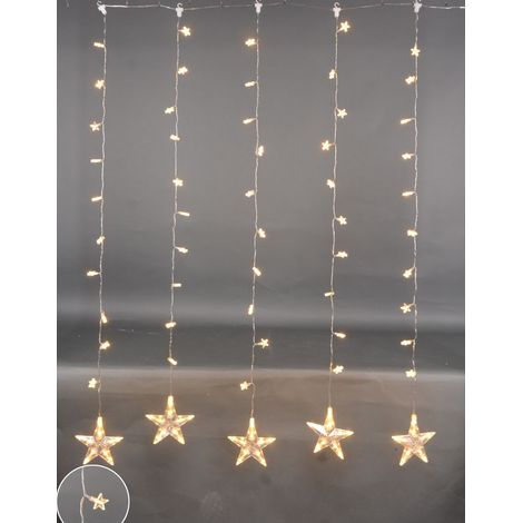 TrendLine Lichtervorhang 132 LED Sterne Timer Weihnachtsbeleuchtung Lichternetz (1/2)