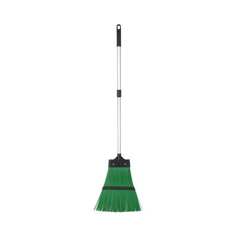 Ribimex – Balai de jardin télescopique aluminium 125 cm – Poils rigides en polyéthylène – Blocage/déblocage par rotation 1/4 de tour
