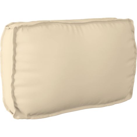 Cojín de palé para respaldo Beige 70 x 40 x 12 cm Tela Oxford