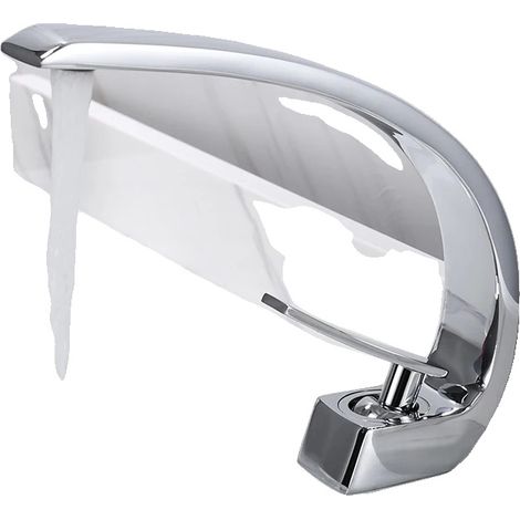 Grifo de baño, diseño contemporáneo, monomando, cromado. (1/2)