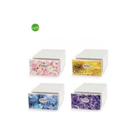 Box da riordino deco Domoliving mini flower 15,5x20xh10,5cm