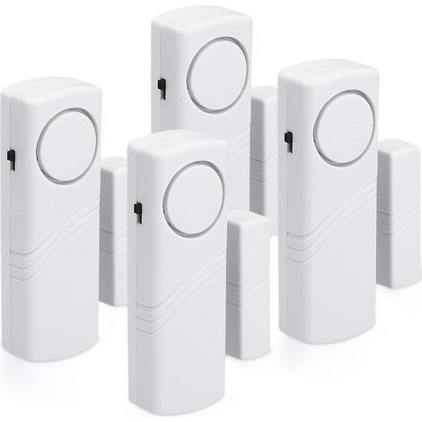 Alarme Porte et Fenêtre - Lot 4x Alarme Sans Fil Anti-Intrusion - Sécurité Maison Contre Cambriolage - Fonctionnement Magnétique - 90 dB (1/5)