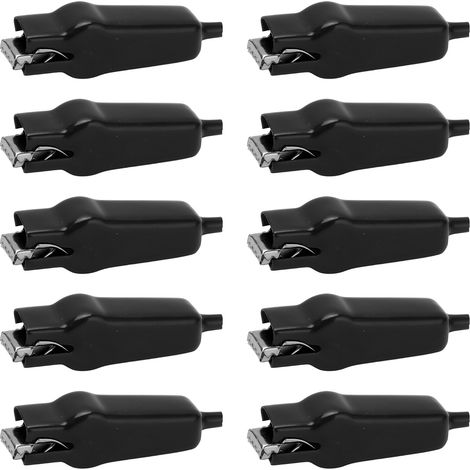 10 Stück 20A-Batterieklemmen, große Öffnung, starke Klemmkraft für elektrische Kabel, Schwarz