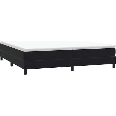 Sommier à lattes de lit sans matelas noir 200x220 cm velours vidaXL