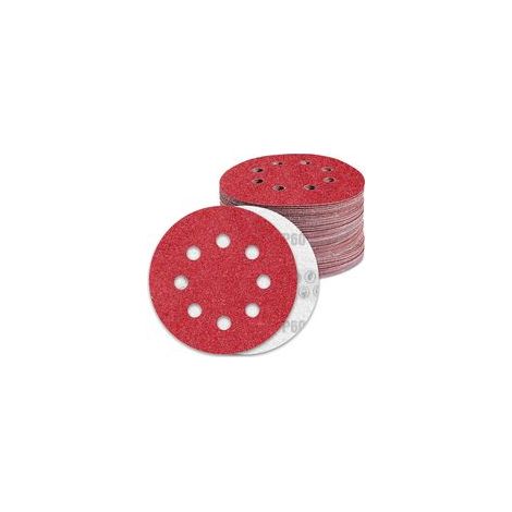 Disques Abrasifs 125mm Grain 60 Papier Poncer 80 Pièces 8 Trous Disque Poncage pour Ponceuse Excentrique (1/5)