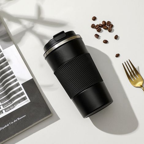Tasse Thermos À Mesure De Température - Acier Inoxydable 304 - Isolation Sous Vide - Pour Voiture Et Extérieur - 450 Ml (1/4)