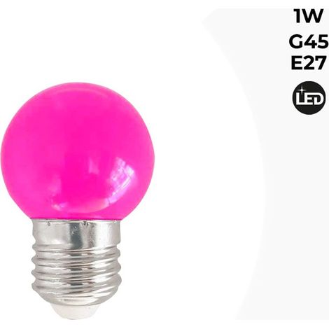 Bombilla De Colores LED E27 G45 - 1W