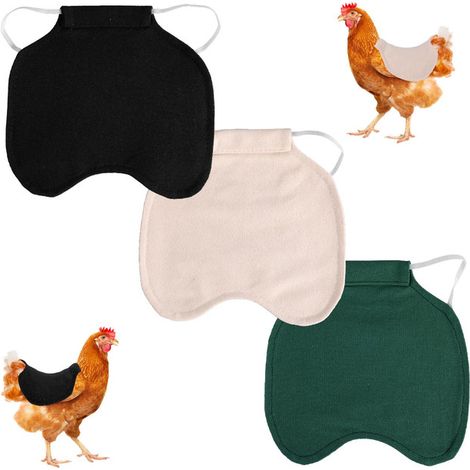 Tablier de selle pour poule, protecteur de dos et côtés pour volaille, veste de protection contre les plumes abîmées (1/5)