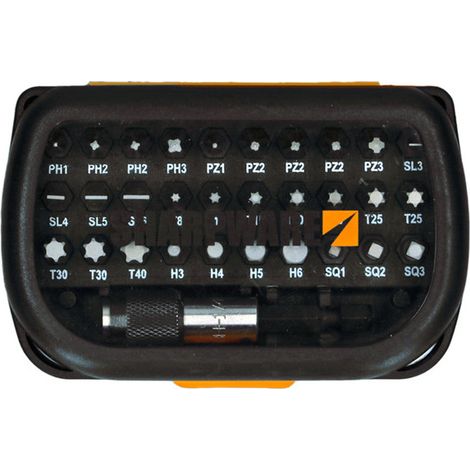 Assortiment de 30 Embout Phillips Pozi TX Fendue H + 1 Porte EM (1/3)