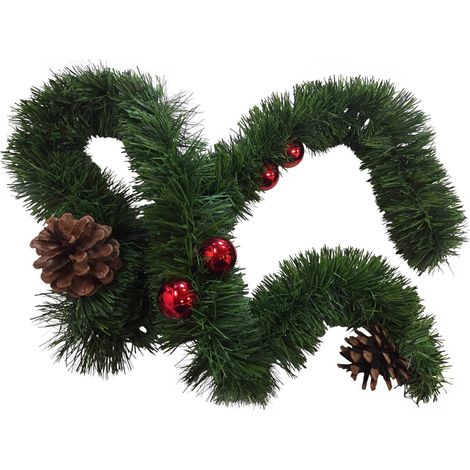 Weihnachtsdekoration Truschedu, Strukturfarbe Rot, Grün