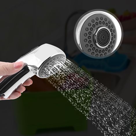 Mitigateur de cuisine en chrome, mitigeur extractible avec douchette, robinet d'évier lavabo salle de bain (1/5)