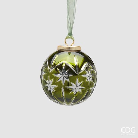 EDG Addobbo Palla Stelle Verde D 7,5 cm