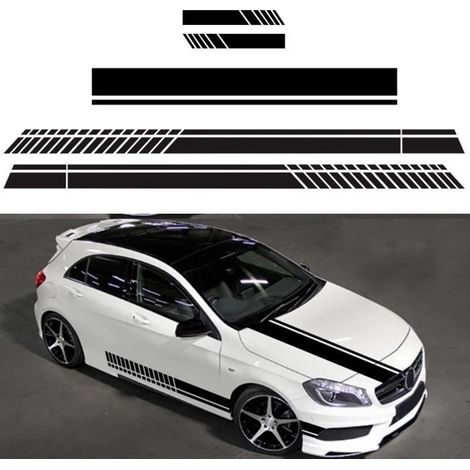 5PCS Sticker Voiture Fleur Autocollant Étanche Amovible Déco Véhicule Couverture de Rayures Blanc (1/4)
