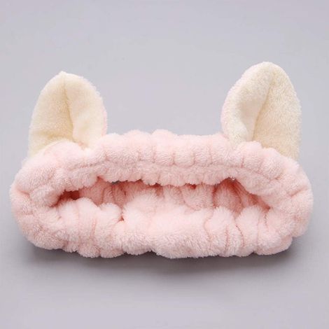 Joli bandeau spa pour laver le visage, bandeau oreilles de chat pour soins de la peau, bandeau doux pour femme (1/5)