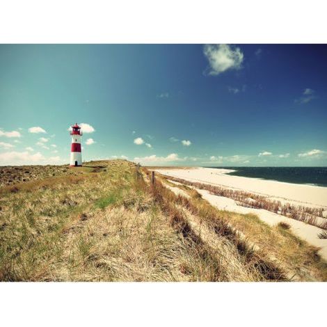 Papier peint panoramique paysage plage Tapisserie panoramique original pour salon Papier peint panoramique pour bureau motif phare (1/4)