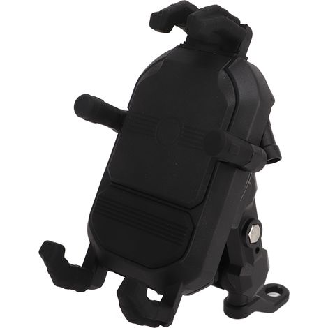 Support de téléphone pour moto 2 en 1, rotation à 720°, résistant à la pluie, chargeur sans fil 15 W, universel pour téléphones portables de 3,5 à 6,5 pouces (1/5)