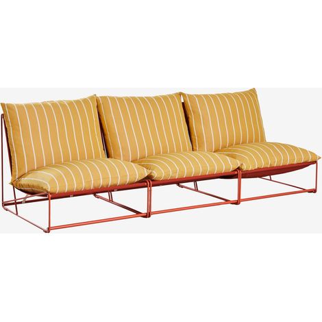 SKLUM Amaro 3-teiliges modulares Gartensofa Honiggelb - Rot Acryl