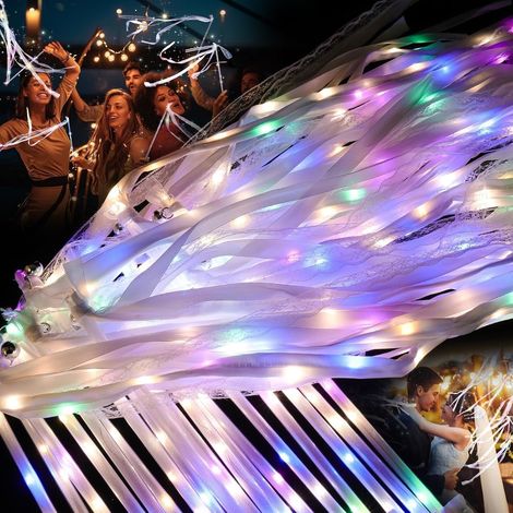 50 Stück magische Lichterketten mit LEDs und Feenbändern Warmes, leuchtendes Licht für Hochzeitszeremonien, Partys, Geburtstage und andere festliche Anlässe (Farbe) (1/5)