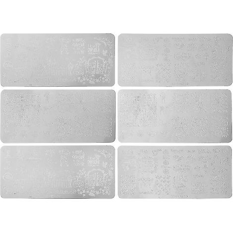 6 Nagelplatten für Halloween-Dekorationen