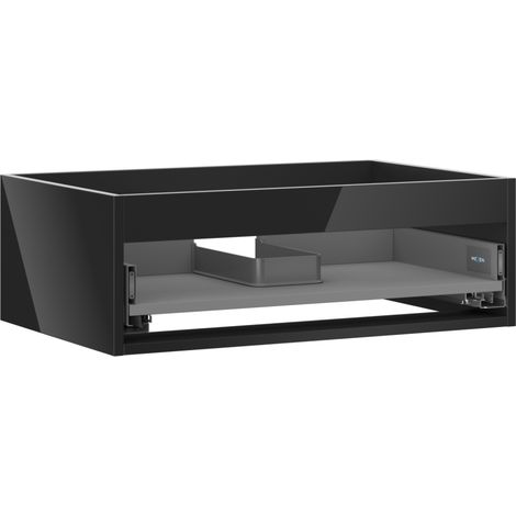Corps du meuble sous-lavabo Mexen Box-A 70 cm, 1 tiroir, noir brillant - 91AX0-0700-235-1-70 (1/4)