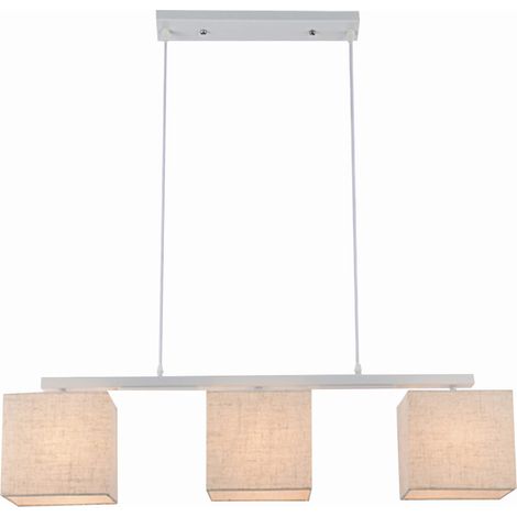 Suspension Candellux BOHO 33-58355 blanche lin à 3xE27 (1/2)