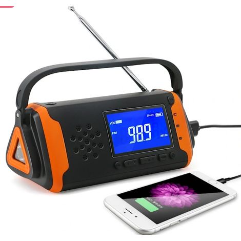 Radio d'Emergenza Deluxe 4000mAh Power Bank Dynamo Vevradio Solcell TRIPPE-WELLNGS-WELLNGS