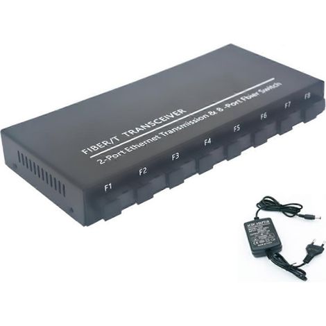 Commutateur fibre optique Gigabit 8 SC 2 1000M RJ45 B Prise UE-- (1/5)