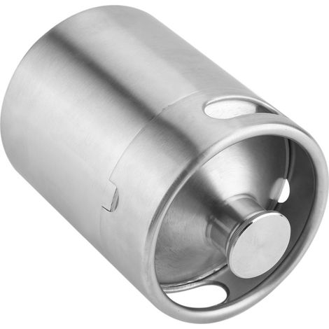 Mini fût à bière en acier inoxydable avec couvercle à spirale - Fournitures pratiques pour la maison et l'hôtel (2L) (1/5)