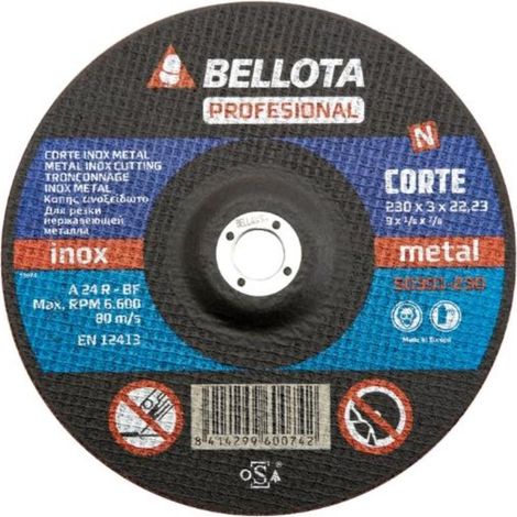 BELLOTA bellota disco 50301-180x22,3x3,0 mm corte inox metal prof. (1/2)