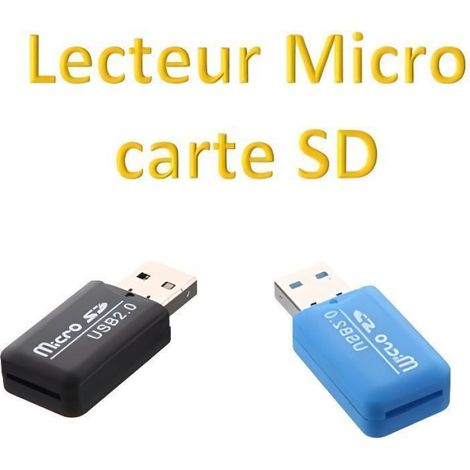 Lecteur "Bleu" Carte Mémoire Adaptateur Micro SD T - Lecteur "Bleu" Carte Mémoire Adaptateur Micro SD T (1/2)