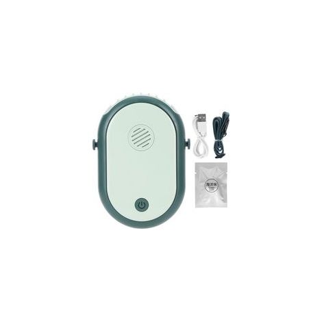 Tragbarer elektrischer Tischventilator mit 3 Geschwindigkeitsstufen, Nackenventilator mit Aromatherapie, USB-aufladbar, Grün (1/5)