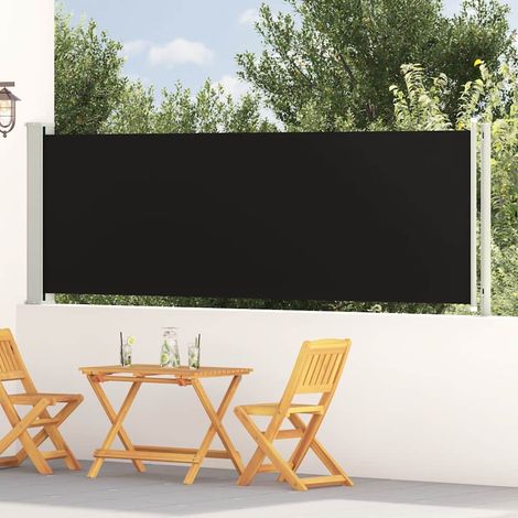 vidaXL Tenda Laterale Retrattile per Patio 117x600 cm Nera