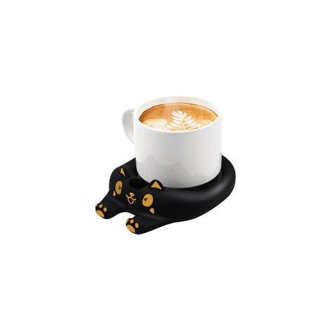 Chauffe-tasses, chauffe-café pour le bureau, chauffe-tasses à café, arrêt automatique, chauffe-bougie intelligent avec 3 réglages de température, chauffe-boissons électrique (noir)