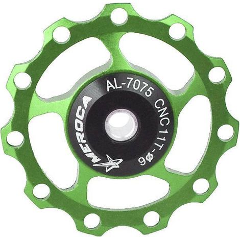 Polea de cambio de aluminio verde de 11 dientes (1/3)