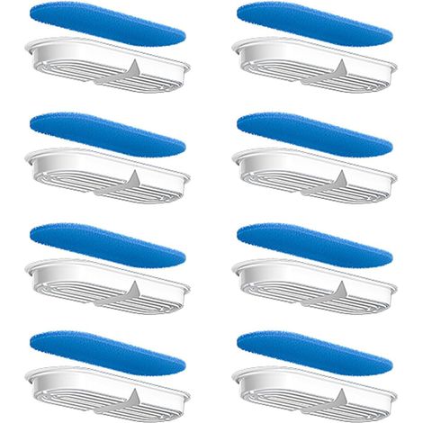 Lot de 8 filtres de fontaine à eau pour chat - Filtre à eau pour boisson pour chat - Filtres de rechange pour fontaine à eau FT888 (1/5)