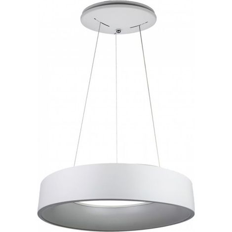 V-TAC VT-25-1-W runde LED-Pendelleuchte, 20 W, kreisförmiges Hängeringlicht, warmweiß 3000 K, dimmbar – SKU 3992 (1/4)