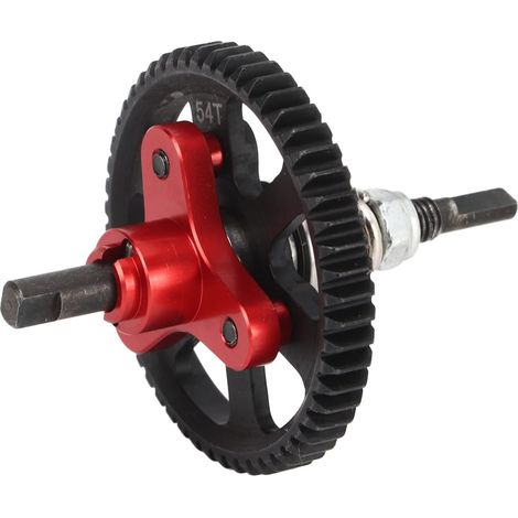 Pantoufle Différentielle en Acier et Aluminium 54T, pour Voitures RC Slash, Stampede et Rustler (Rouge) (1/5)