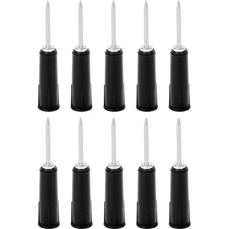 Lot de 10 fils de sonde de perçage à tête banane, finition PVC, 2 mm/0,08 po à 4 mm/0,16 po, connecteurs isolés pour utilisation avec multimètre, noir. (1/5)