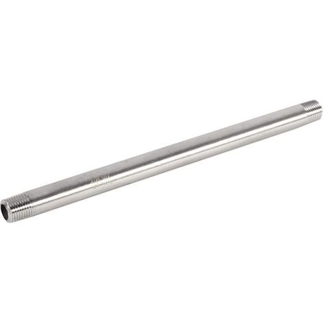Schlauchanschluss, 1 Edelstahl-Schlauchanschluss SS304, Außengewinde x 200 mm BSP-Gewinde 1/4", 1/2", 3/4", 1", 304 (1/4") - 3/4" (1/5)