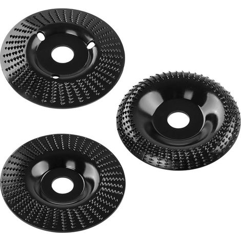 3 Pièces Disque Bois Meuleuse 125mm, Disque Abrasif en Bois, Ensemble de Disques pour Façonner, Meuler, Couper et Sculpture sur Bois Roues pour Meuleuse D'angle (1/5)