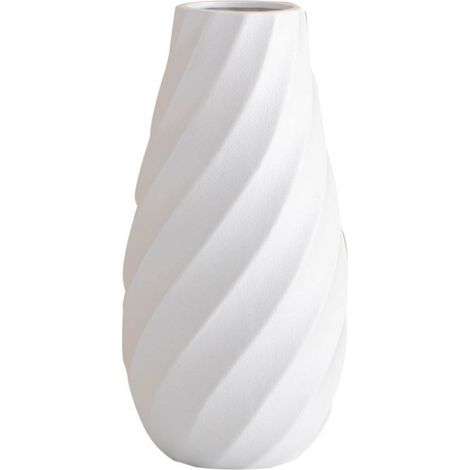 Vase Céramique - 20 Cm - Texture Spirale - Décoration Scandinave - Pour Fleurs Pampa - 1 Pièce (1/5)