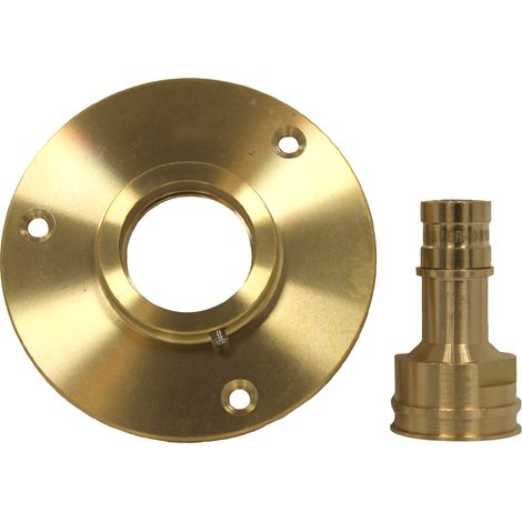 Anquier – Applique de robinet de jardin Ø12 – Raccord à glissement – Fixation murale – Laiton PER pour robinet mâle 1/2" (1/6)