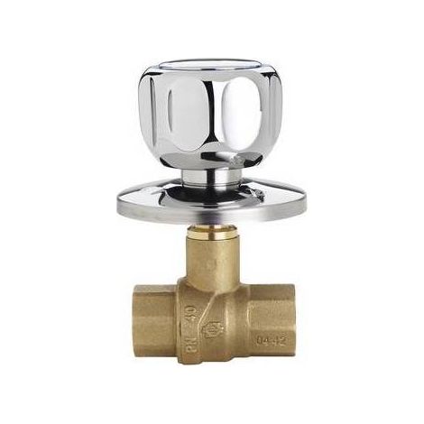 ROBINET À BILLE ENCASTRÉ FF AVEC POIGNÉE ET ROSACE Dimensions : 1/2"  DN 15  PN 40
