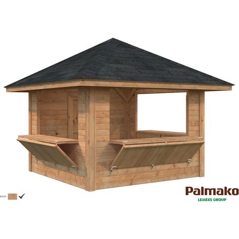 Abri de jardin en bois Bianca 8,3 m2 Set 106 Traité Marron (1/5)