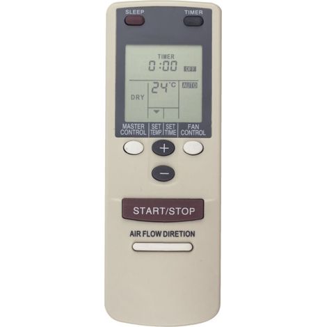 Télécommande Climatiseur - Compatible Fujitsu AR-AB8 - Matériau ABS - Dimensions 15,5 x 5,5 x 1,2 cm - 1 Pièce (1/4)