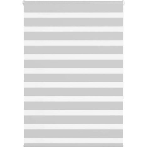 Doppelrollo Hellgrau 100x150 cm Stoffbreite 95,9 cm Polyester